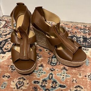 MICHAEL Michael Kors Tan Wedge Sandals